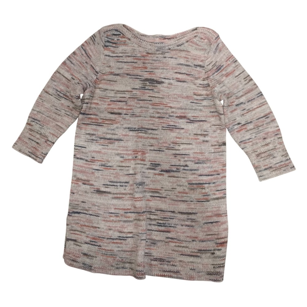 J Jill Sweater Petite Knit Multicolored Crew Neck Long Sleeve Top Womens